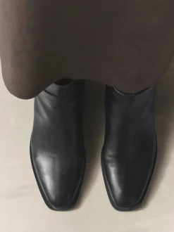 Zwart - Forever Comfort® Buckle Trim Block Heel Ankle Boots