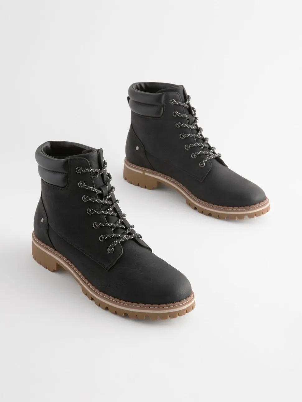 Zwart - Forever Comfort® casual enkellaarsjes met veters