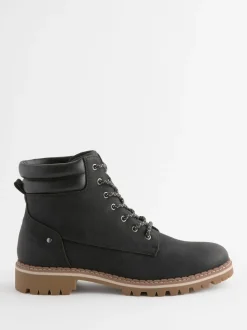 Zwart - Forever Comfort® casual enkellaarsjes met veters