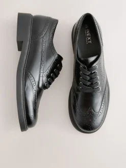 Zwart - Forever Comfort® Chunky Brogue Lace Up Shoes