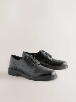 Zwart - Forever Comfort® Chunky Brogue Lace Up Shoes