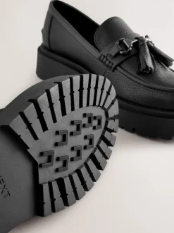 Zwart - Forever Comfort Chunky Platform Tassel Loafers