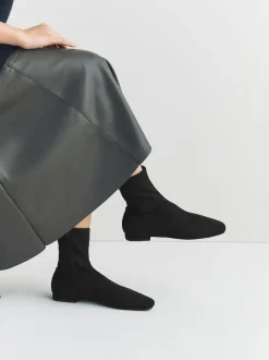 Zwart - Forever Comfort® Flat Sock Ankle Boots
