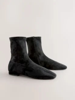 Zwart - Forever Comfort® Flat Sock Ankle Boots