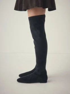 Zwart - Forever Comfort® Flat Sock Over The Knee Boots