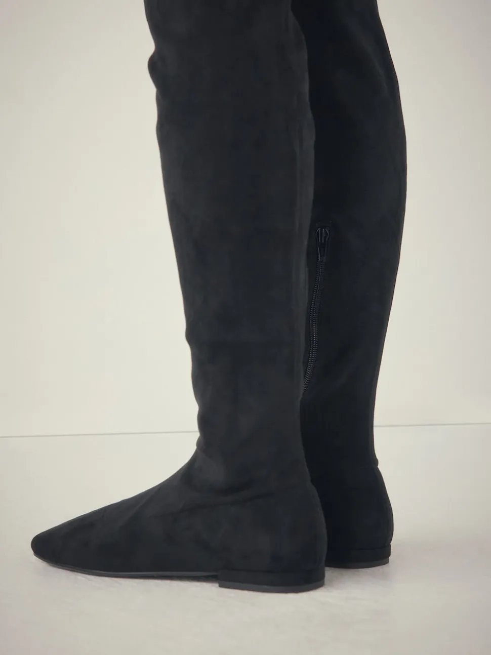 Zwart - Forever Comfort® Flat Sock Over The Knee Boots