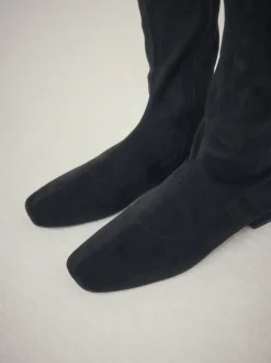 Zwart - Forever Comfort® Flat Sock Over The Knee Boots