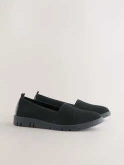 Zwart - Forever Comfort® Knitted Slip On Shoes