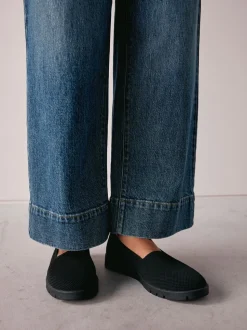 Zwart - Forever Comfort® Knitted Slip On Shoes