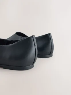 Zwart - Forever Comfort® Leather Hight Cut Ballet Flats