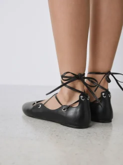 Zwart - Forever Comfort® Leather Ghillie Shoes
