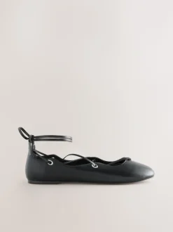 Zwart - Forever Comfort® Leather Ghillie Shoes