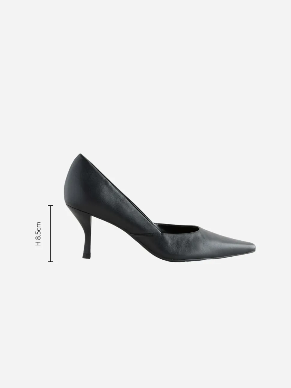 Zwart - Forever Comfort® leren pumps met puntneus en hak