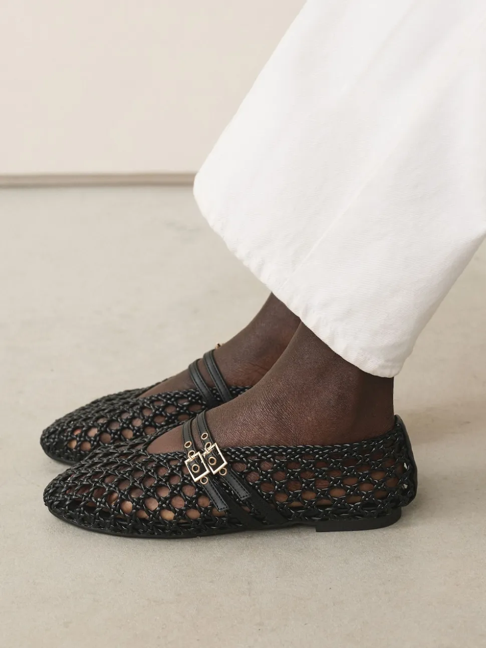 Zwart - Forever Comfort® Mary Jane-schoenen met ronde neus en dubbele bandjes