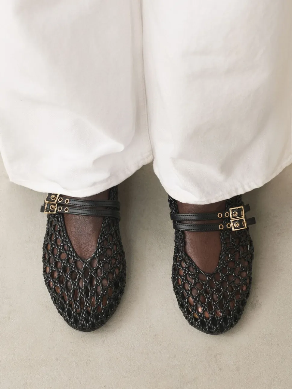 Zwart - Forever Comfort® Mary Jane-schoenen met ronde neus en dubbele bandjes