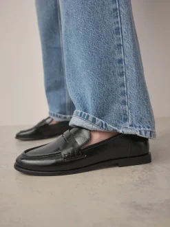 Zwart - Forever Comfort® Penny loafers met ronde neus