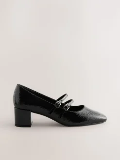 Zwart - Forever Comfort® Round Toe Mary Jane Block Heels