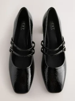 Zwart - Forever Comfort® Round Toe Mary Jane Block Heels