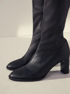 Zwart - Forever Comfort® Round Toe Knee High Sock Boots