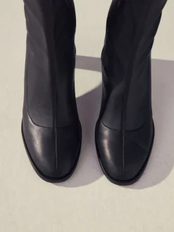 Zwart - Forever Comfort® Round Toe Knee High Sock Boots