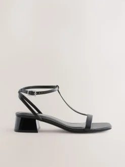 Zwart - Forever Comfort® sandalen met lage blokhak en bandjes