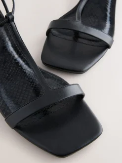 Zwart - Forever Comfort® sandalen met lage blokhak en bandjes