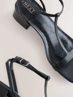 Zwart - Forever Comfort® sandalen met lage blokhak en bandjes