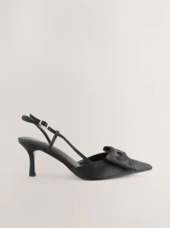 Zwart - Forever Comfort® schoenen met strik, hielbandje en spitse neus
