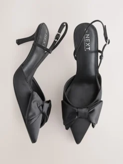 Zwart - Forever Comfort® schoenen met strik, hielbandje en spitse neus