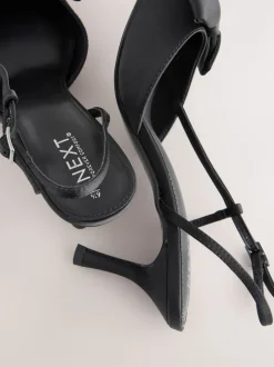 Zwart - Forever Comfort® schoenen met strik, hielbandje en spitse neus
