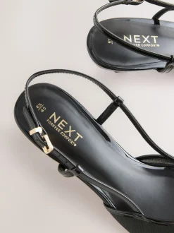 Zwart - Forever Comfort® Spitse Mesh Slingback Hakken