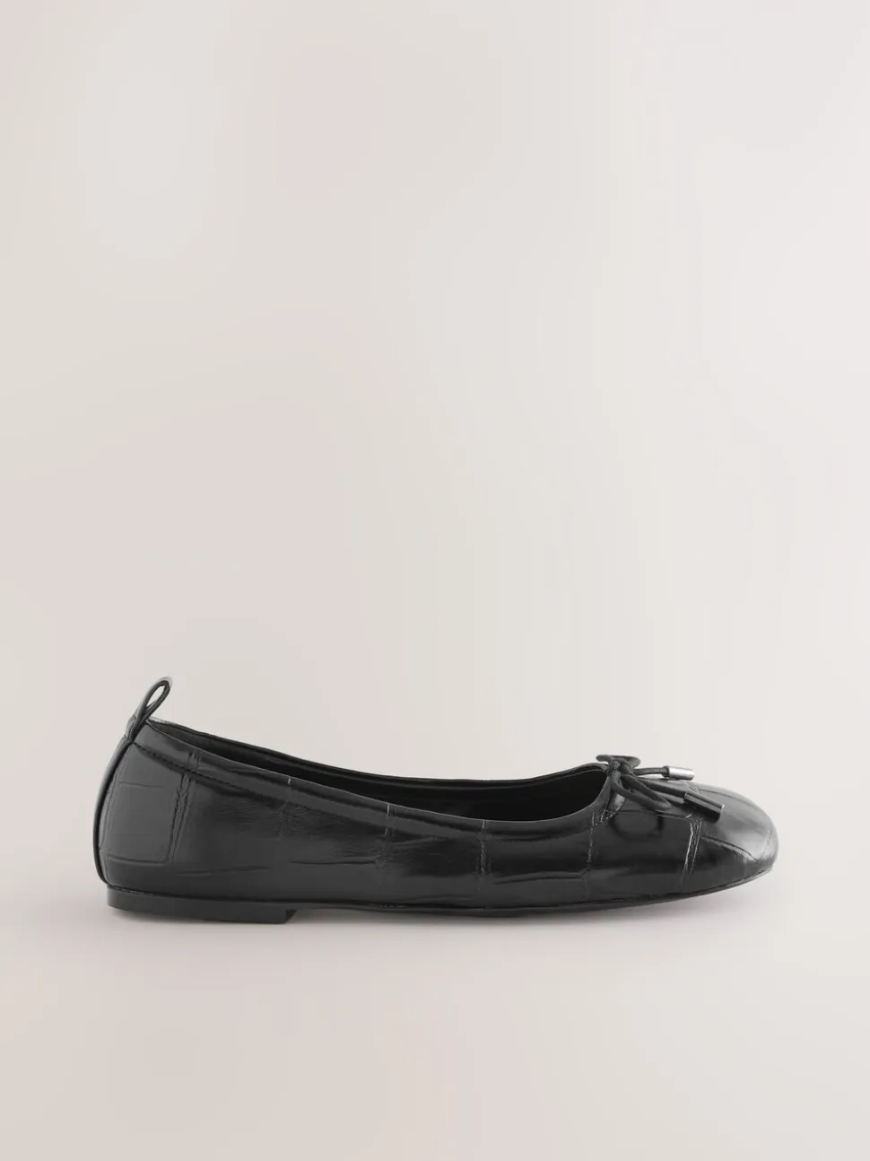 Zwart - Forever Comfort® Square Toe Bow Ballet Flats
