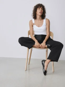 Zwart - Forever Comfort® Square Toe Bow Ballet Flats