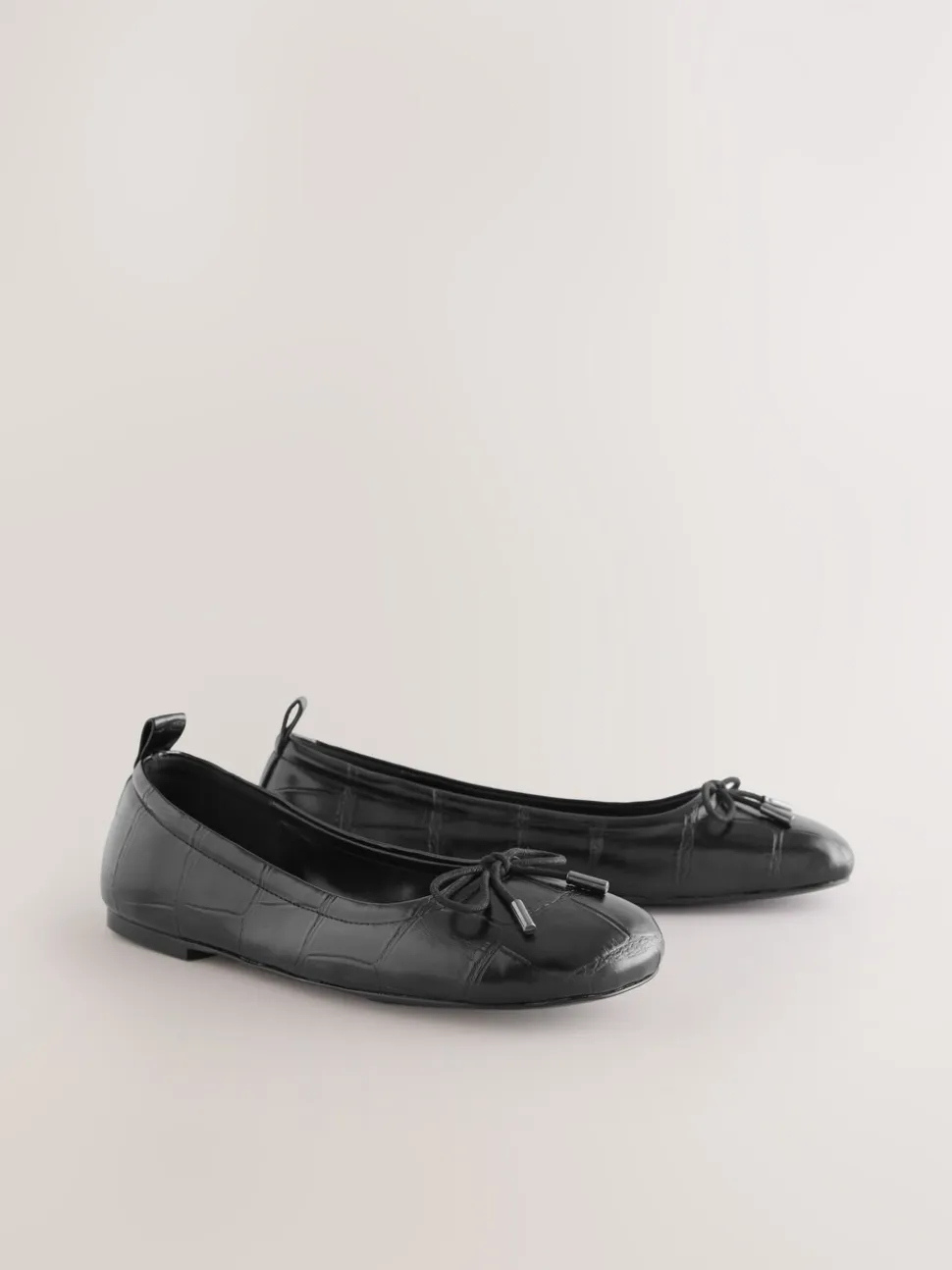 Zwart - Forever Comfort® Square Toe Bow Ballet Flats