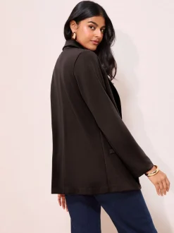 Zwart - Friends Like These Edge To Edge Ponte maatgesneden blazer