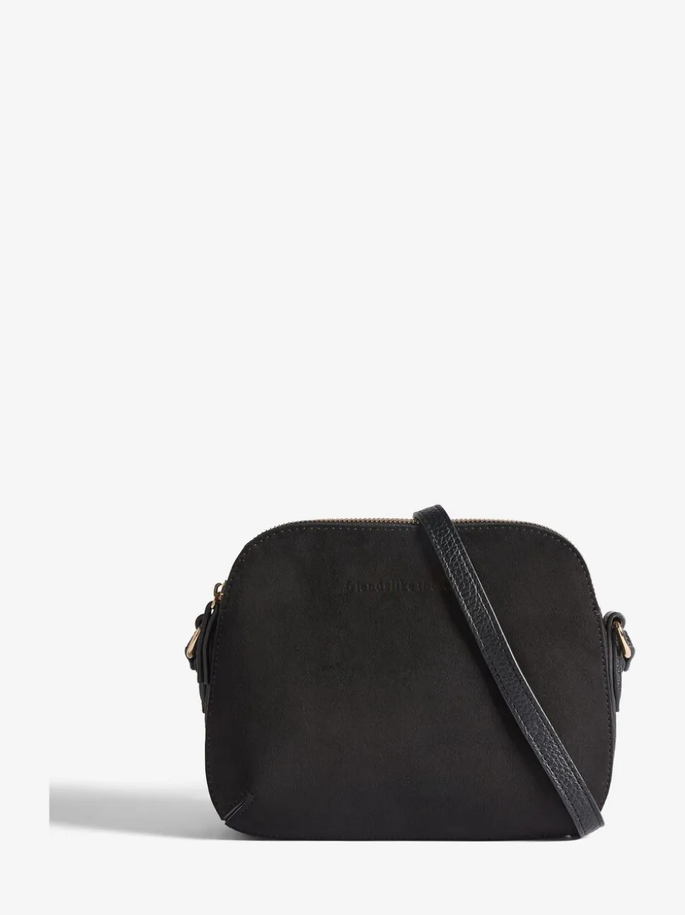 Zwart - Friends Like These Double Compartment Cross-Body Bag