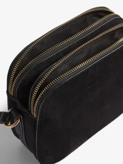 Zwart - Friends Like These Double Compartment Cross-Body Bag