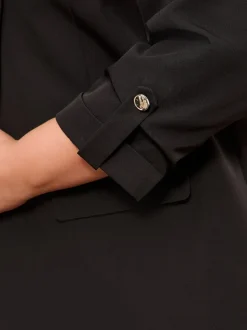 Zwart - Friends Like These maatgesneden blazer met mouwdetails