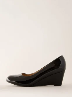 Zwart - Friends Like These pumps met ronde neus en middelhoge sleehak