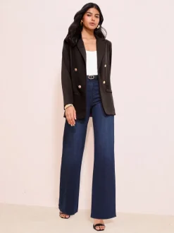 Zwart - Friends Like These Edge To Edge Ponte maatgesneden blazer