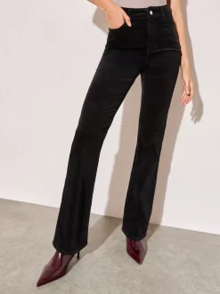 Zwart - Friends Like These bootcut corduroy broek