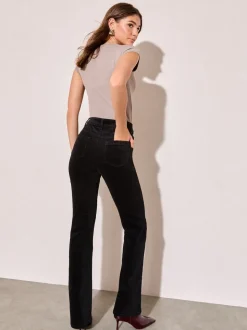 Zwart - Friends Like These bootcut corduroy broek
