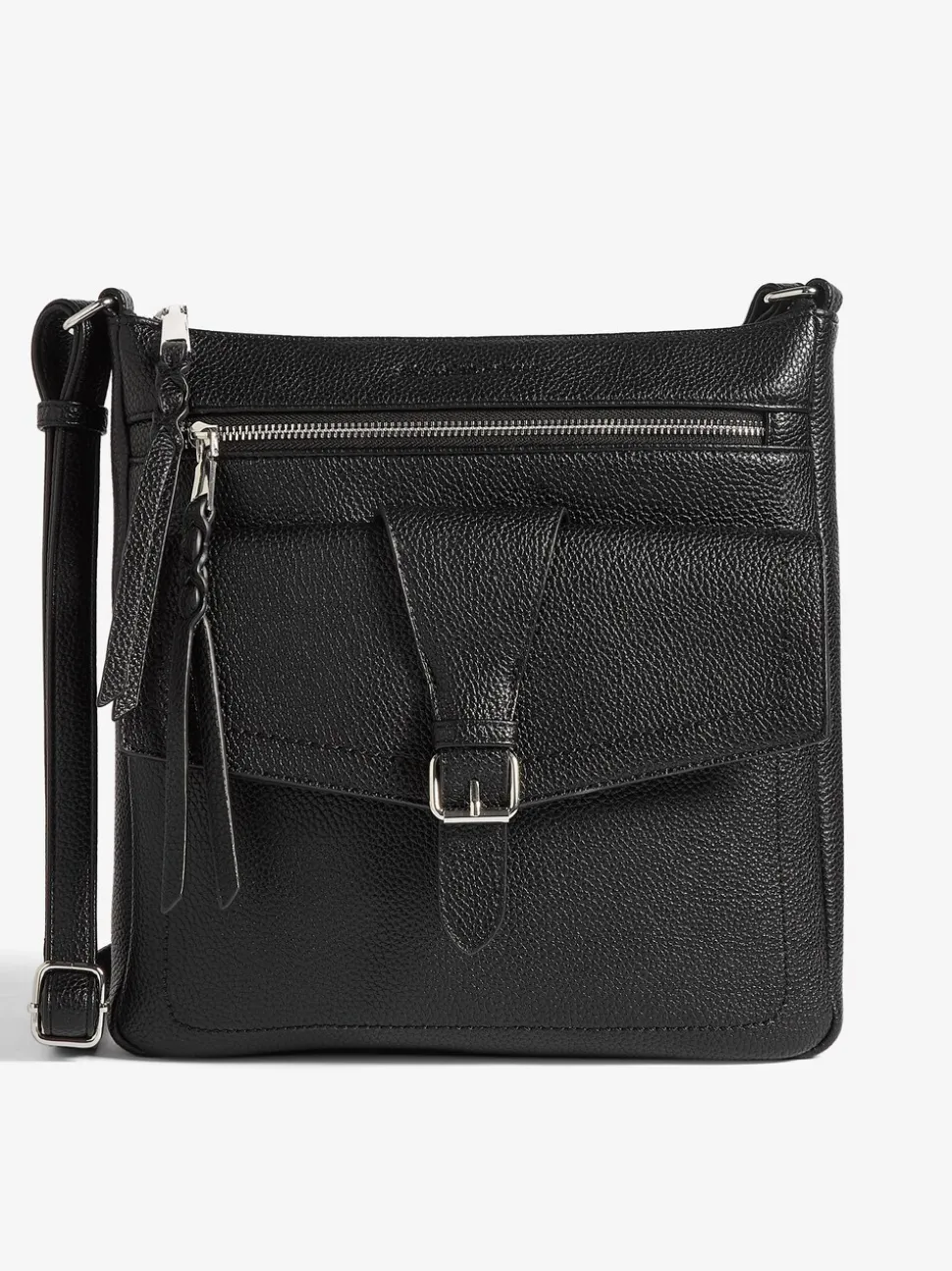 Zwart - Friends Like These Medium imitatieleren messenger bag