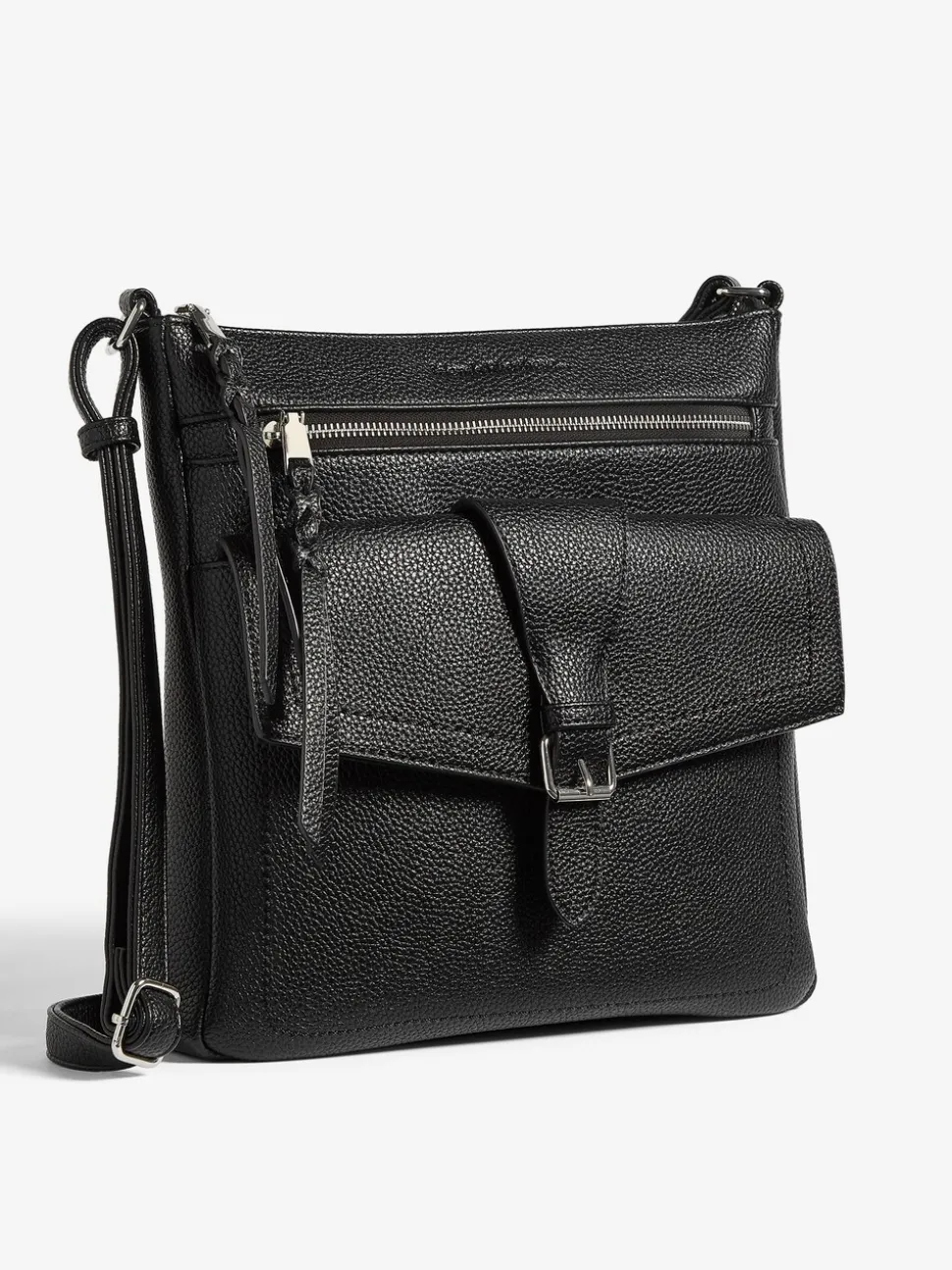 Zwart - Friends Like These Medium imitatieleren messenger bag