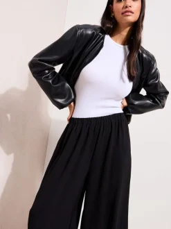 Zwart - Friends Like These Balloon Trousers With Elasticated Waist
