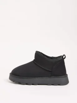Zwart - Friends Like These Cosy Faux Fur Lined Ankle Suede Boots