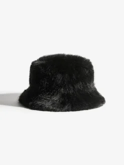 Zwart - Friends Like These Faux Fur Bucket Hat