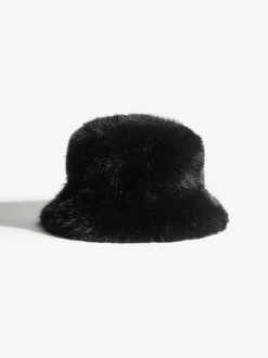 Zwart - Friends Like These Faux Fur Bucket Hat