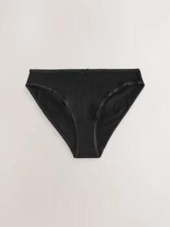 Zwart - Full Briefs Cotton Knickers 10 Pack