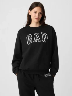 Zwart - Gap - Relaxed sweatshirt met logo